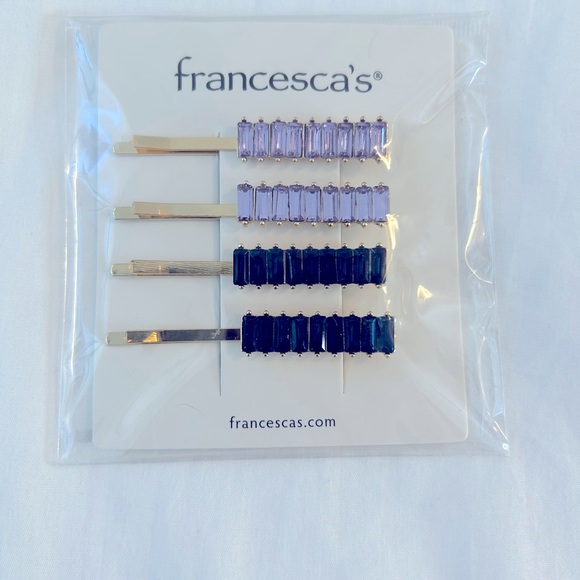 NWT Francesca’s Pamula Gemstone Crystal Bobby Pin Set (Unopened) BUNDLE of 2 - Picture 4 of 10